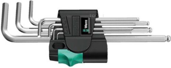 Wera 950/9 Hex-Plus 4 L-key set, metric, chrome-plated