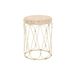 Fijalo DKD Home Decor Bijzettafel Natuurlijk Metaal Crème Rotan (35 x 35 x 49 cm)
