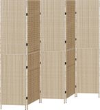 vidaXL Kamerverdeler Beige 242 x 180 cm Poly Rattan