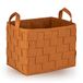 N8WERK Vilten opbergmand met handvat, 40 x 30 x 30 cm, roestbruin