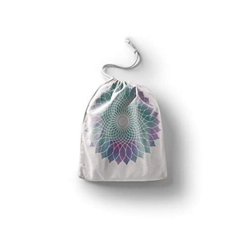 Bonamaison Bedrukte katoenen tas met trekkoord - 20 x 30 cm
