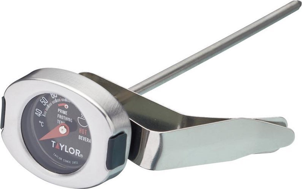 Taylor Melkthermometer Pro 6 X 3 X 14,5 Cm Rvs Zilver