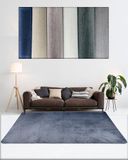 Tadi & Imperio1979 Tapijt, glad, vierkant, 100 x 100 cm, blauw