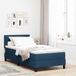 Maison Exclusive - Lit boxspring avec bandes lumineuses LED bleues, 90 x 190 cm, tissu