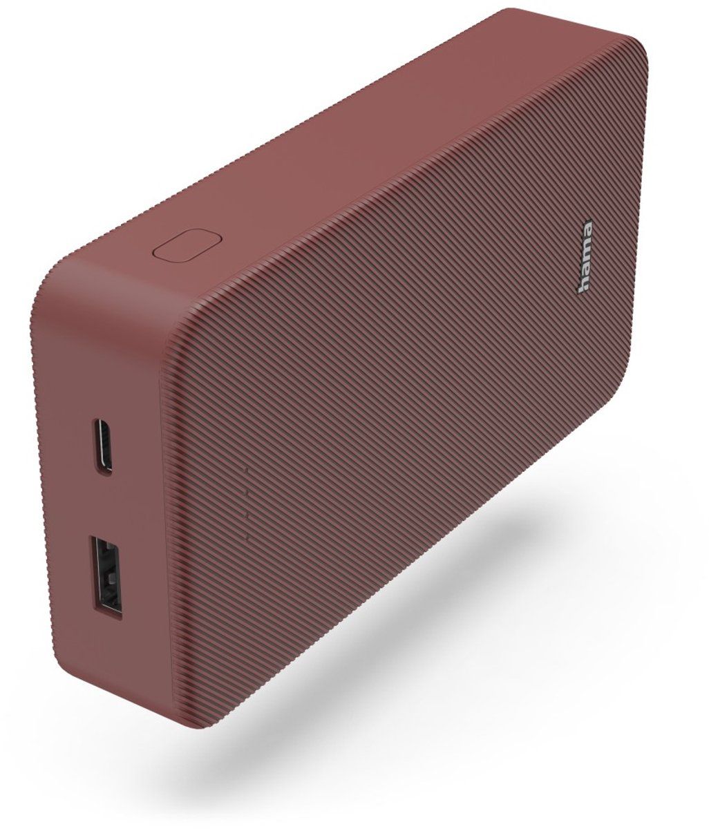 Hama Power Pack voor mobiele telefoon, 20000 mAh, powerbank, snel opladen, USB A, USB C, ruim, licht, klein, oplader groen