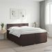 vidaXL Boxspringbed met matras, donkerbruin, 200 x 200 cm, stof