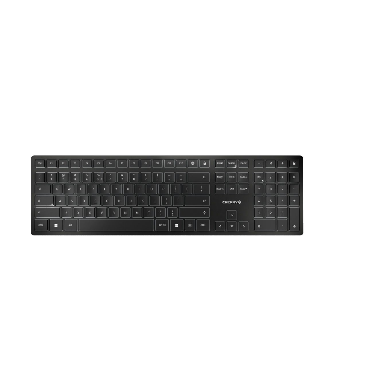 CHERRY KW 9100 SLIM - Draadloos Toetsenbord - QWERTY - Engels - Zwart