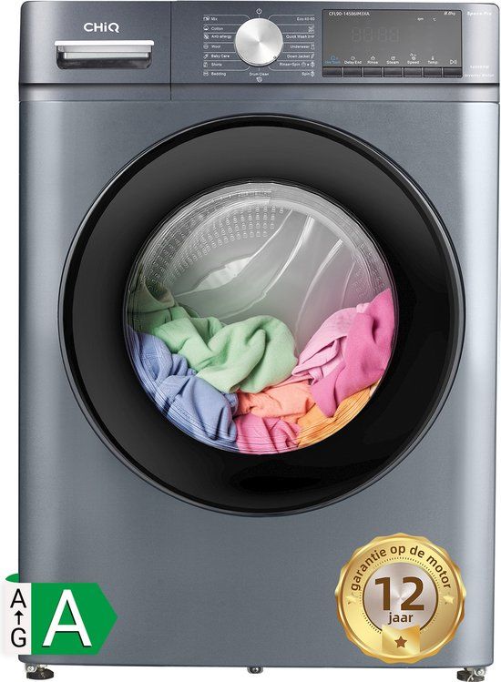 CHiQ CFL90-14586IM3XA - Wasmachine - 9 KG - Space Pro - 16 programma's - AI Smart - Stoomwassen & Quick Wash - 12 jaar garantie op motor - Energieklasse A