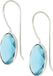 Boucles d'oreilles hautes - aspect aigue-marine - argenté