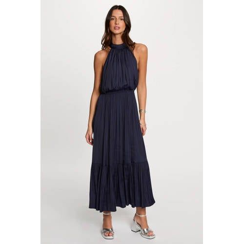 Morgan satijnen jurk marineblauw