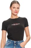 Guess Jeans Gj Cn Slim American Tr T-shirt Met Korte Mouwen Zwart M Vrouw