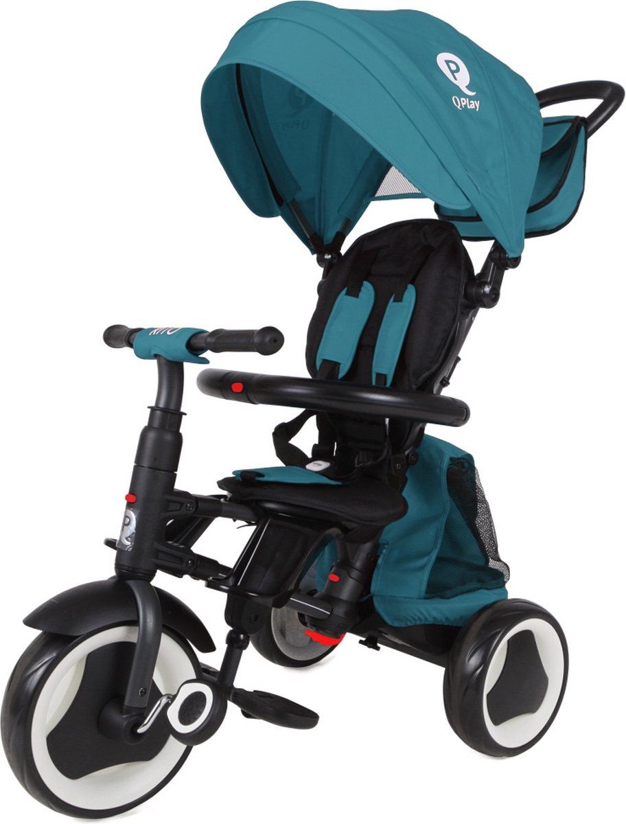Qplay Driewieler Rito Plus Junior Staal Groen/zwart
