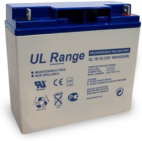 Ultracell VRLA/Leadbattery UL 12v 18000mAh