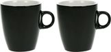 Cosy&Trendy Billiet - Vanlaere Set van 12x stuks koffiekopjes/bekers zwart 190 ml - Koffie/thee kopjes van keramiek