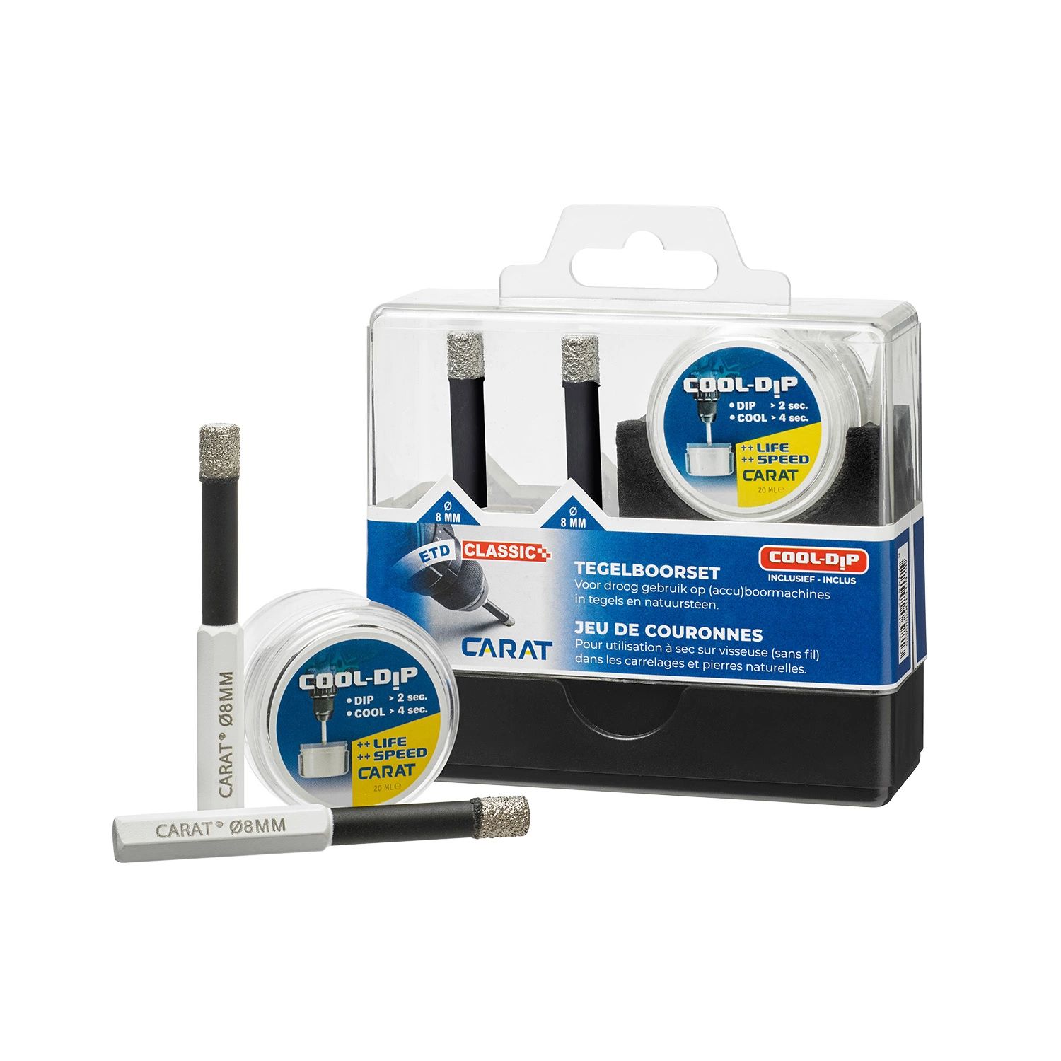 Carat ETDC88CA26 Tegelboor 8 Mm - 2st + Cooldip