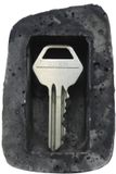 Gerimport Sleutel verstopplek - opbergsteen - kunststof - 5x8 cm - grijs