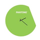 Homemania Moon wandklok, rond, voor woonkamer, keuken, kantoor, groen, wit metaal, 40 x 0,15 x 40 cm