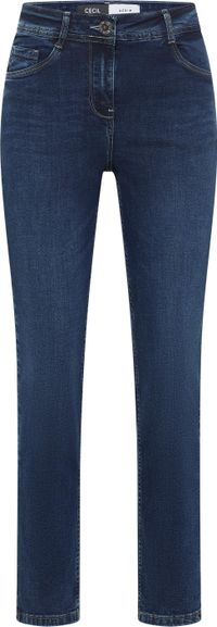 CECIL Damen Jeans Vicky Slim Fit High Waist mid blue wash