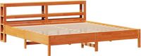 vidaXL Bedframe Massief Grenenhout Wasbruin 200x200 cm