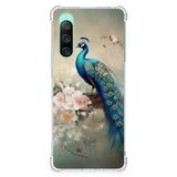B2Ctelecom Case Anti-shock voor Sony Xperia 10 V Vintage Pauwen