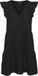 VERO MODA VMKITA SS FRILL V-NECK DRESS WVN EXP GA Noir Femme L