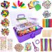 Merkloos Fournitures créatives pour enfants, 3500 pièces, kit créatif dans une boîte de rangement pliable, oreilles, papier créatif, plumes, nettoyeur de pipe, pompons, bricolage, cadeau pour anniversaire, Noël, fête des enfants