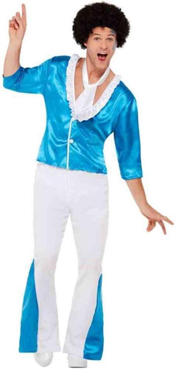 Smiffys 70s Super Glam Costume - Blue - XL