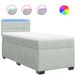 vidaXL Boxspringbed met matras, fluweel, lichtgrijs, 90x200 cm