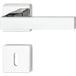 Häfele Garniture de poignée de porte LDH 3215 poignée de porte classe 3 chromée polie, PZ - cylindre profilé