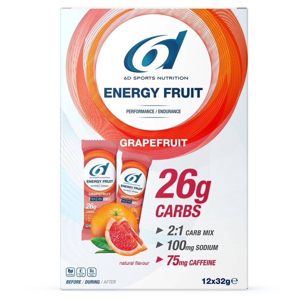 6D Sports Nutrition 6D Sports Nutrition Energy Fruit Grapefruit 12x32 g reep