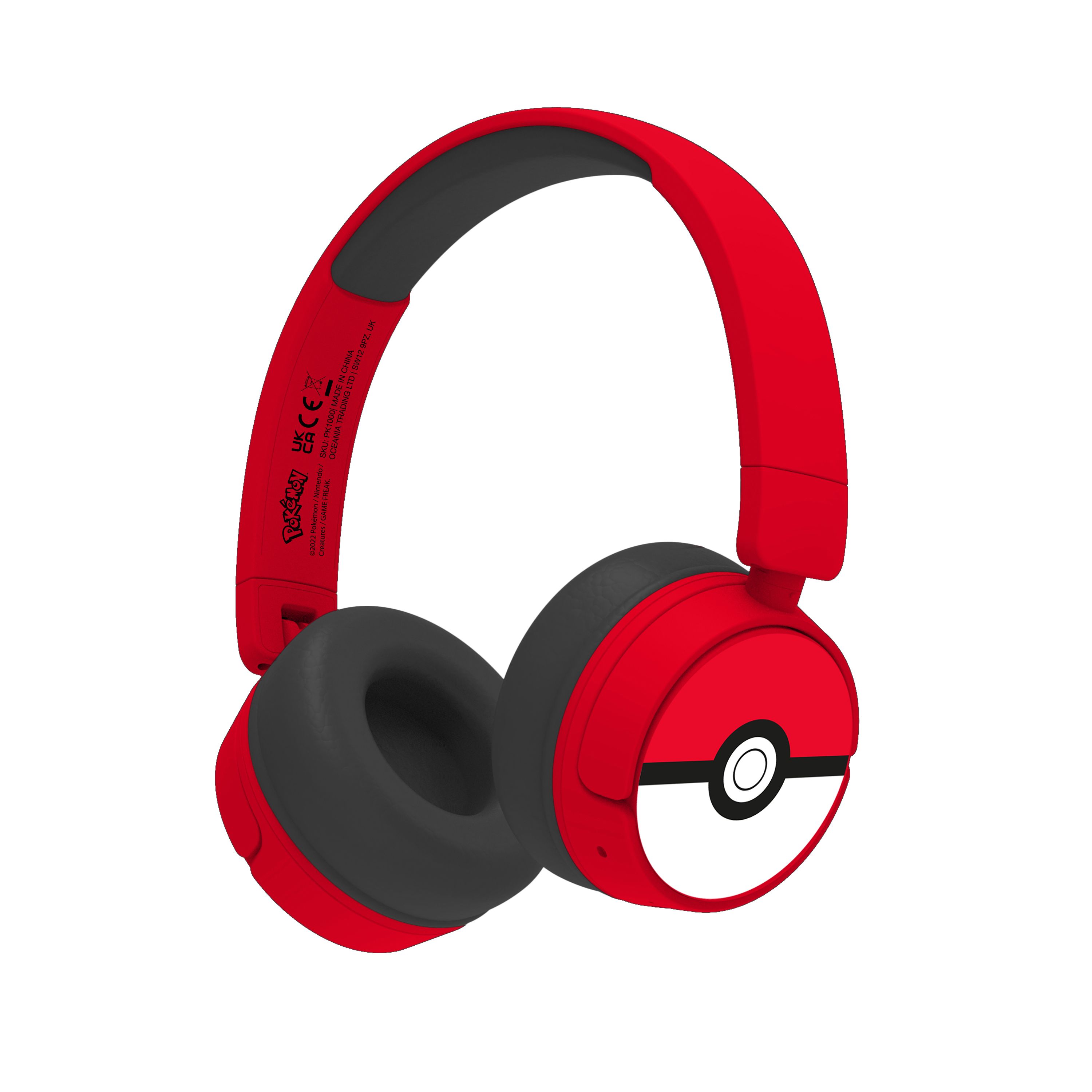 OTL Technologies Pokémon Pokéball Junior Headset - Wireless - Volume Limiting - Microphone - Foldable - Long Playtime