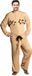 Partychimp Naakte Man Kostuum Penis Pak Adam Zoekt Eva Vrijgezellenfeest Man voor bij Carnavalskleding Heren - Polyester - Multicolor - 1-Delig Onesie - One Size