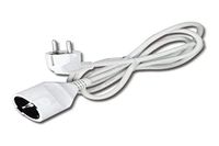 PRENDELUZ - Verlengkabel (1 meter), robuust, wit, verlengkabel 16 A, max. 3680 W