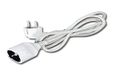 PRENDELUZ - Verlengkabel (1 meter), robuust, wit, verlengkabel 16 A, max. 3680 W
