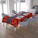 Bonamaison Tafelkleed, Anti-Mold, Sneldrogend, Waterdicht, 100% Polyester Tafellaken, Oranje Bordeaux, 140 x 200 Cm