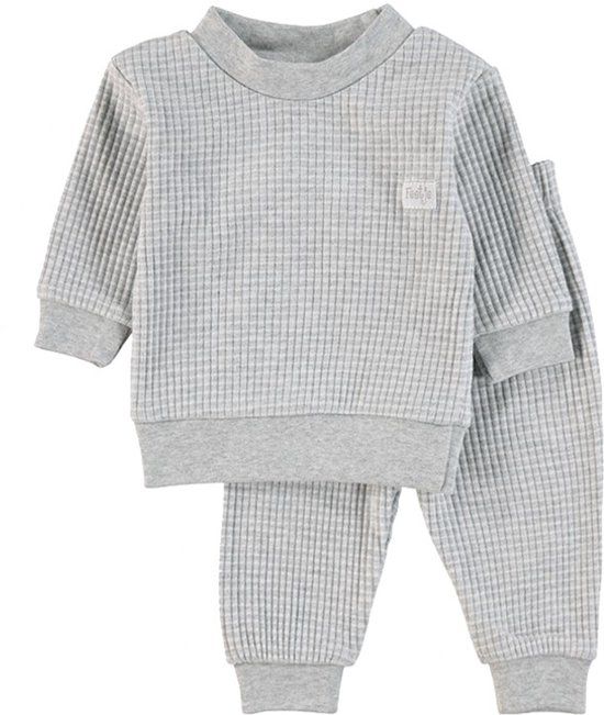 Feetje Wafel Pyjama Grijs Melee Mt. 56