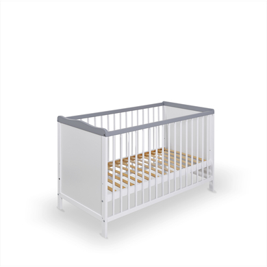 Urra urra Babybed grenen wit/grijs 60 x 120 cm