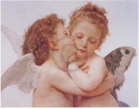 Your Decoration B.V. Kunstdruk William Bouguereau - The first Kiss 50x40cm