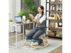 HOMCOM Chaise à genoux ergonomique avec dossier, siège assis genoux à bascule, correcteur de posture 51x84x93cm bleu foncé