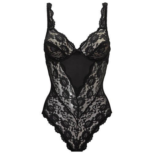 Sassa Mode corrigerende body Classic Lace met kant zwart