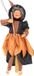Creation decoratie heksen pop - vliegend op bezem - 40 cm - zwart/oranje - Halloween versiering