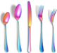 Ibenzoa® Set de couverts colorés de 5 pièces - Acier inoxydable