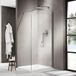 FortiFura Galeria Inloopdouche - 100x200cm - ribbel glas - geborsteld gunmetal (antraciet)