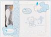 Beddengoedset Interbaby Beddengoed Baby Love 120 x 60 cm Wit/Blauw 4-delig Polyester
