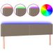 Tête de lit LED taupe 180x5x78/88 cm tissu