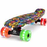 Suotu Skateboard- Wielen met LED-verlichting - ABEC-9 - Tot 50 kg - Skateboard Meisjes/jongens - Skateboard Volwassenen - Cadeau