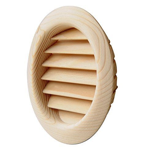 La Ventilazione La Ventilation LGRS100P Houten rooster rond voor inbouw grenen rood Ø 110 mm