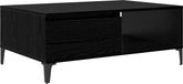 vidaXL Salontafel, zwart, eikenlook, 90 x 60 x 35 cm, houtvezel