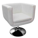 VidaXL Accentstoel Polyester Wit