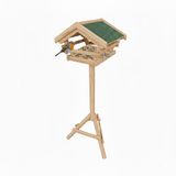 Merkloos / Sans marque Relaxdays Vogelvoederhuisje op paal - 103 cm - hout